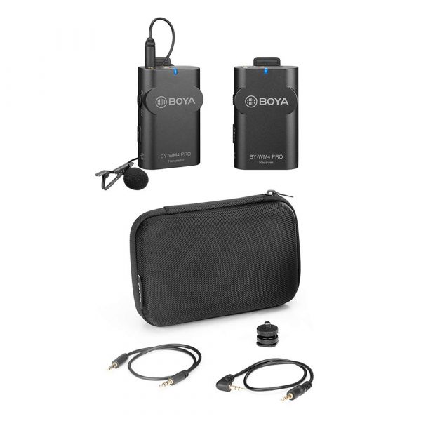 MICRO THU ÂM WIRELESS UHF BOYA BY-WM4 PRO-K1 (BỘ 1 PHÁT, 1 THU)