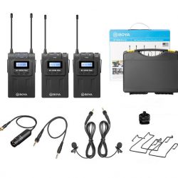 MICRO THU ÂM WIRELESS UHF BOYA BY-WM8 PRO-K2 (BỘ THU 2 MICRO)