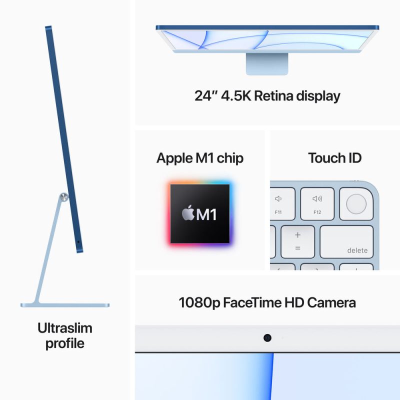 iMac 24" 2021 - Apple M1 8-core, GPU 7-core / 16GB / 256GB ...