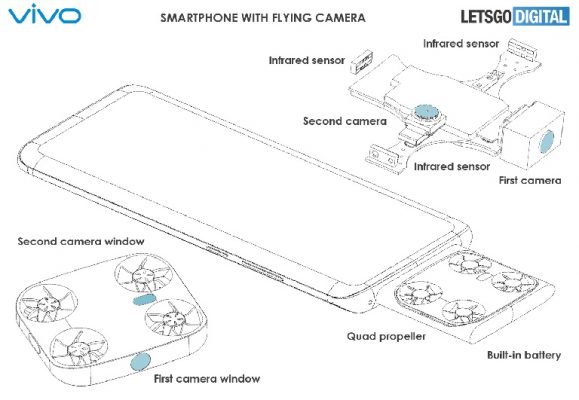 Ý tưởng đưa Flycam mini tích hợp trong điện thoại thông minh