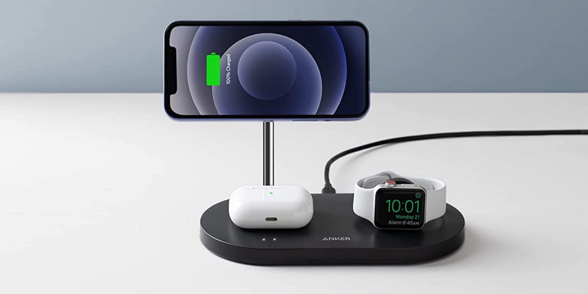 Anker giới thiệu Đế sạc MagSafe 3 trong 1 mới với đế Apple Watch