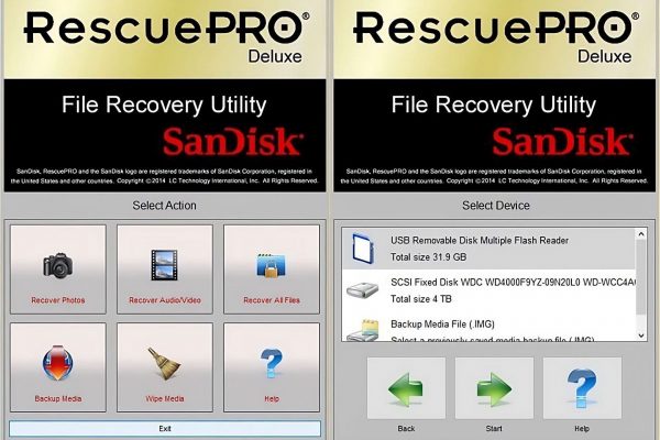 Rescue Pro - phần mèm khôi phục dữ liệu thẻ nhớ chuyên dụng của Sandisk