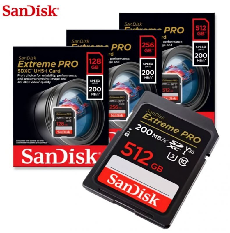 Thẻ nhớ SandIsk 256GB 200MB/s SDXC U3 V30 tại Tokyo Camera