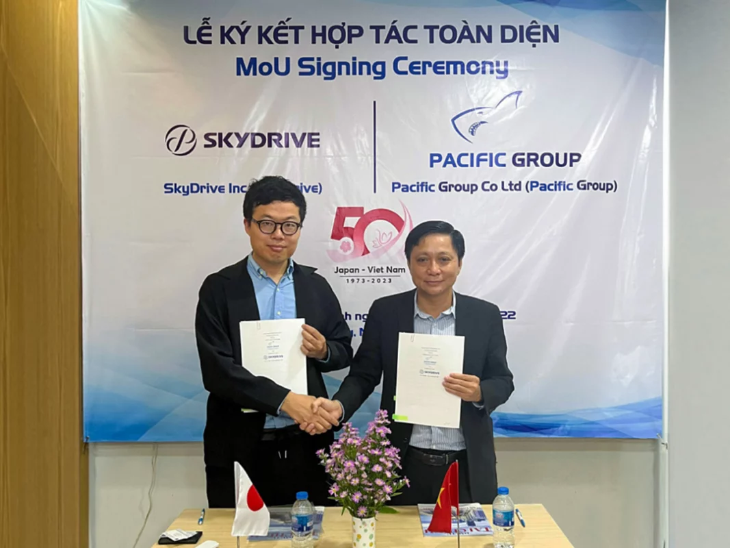 Lễ ký kết biên bản ghi nhớ giữa Sky Drive và Tập đoàn Pacific Việt Nam
