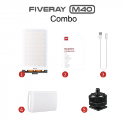 Zhiyun FIVERAY M40 Powerful 40W Pocket LED Light (Combo)