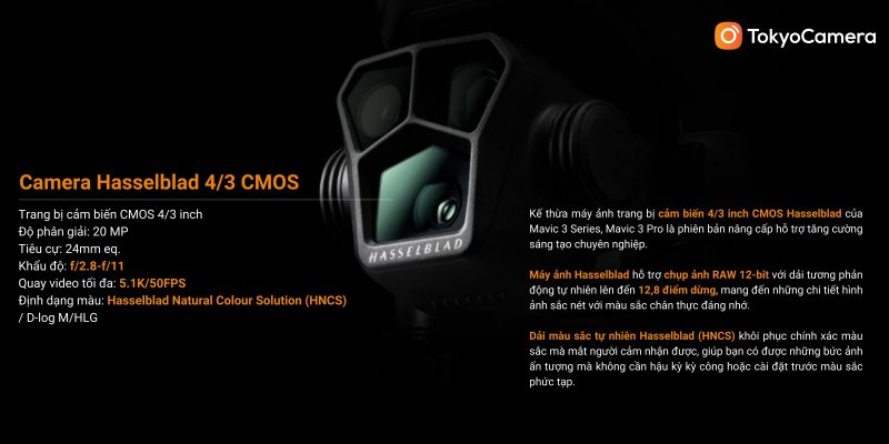 Thông tin về camera Hasselblad của DJI Mavic 3 Pro và những ưu điểm