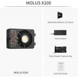 Alternative view of Zhiyun MOLUS X100 Bi-Color Pocket COB Monolight