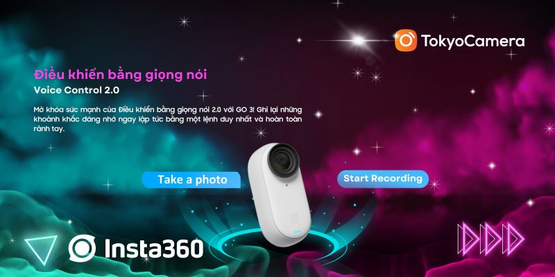 Insta360 GO 3 được trang bị công nghệ điều khiển bằng giọng nói
