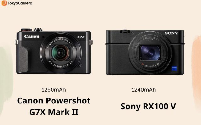 canon powershot g7 x mark ii vs sony rx100 v