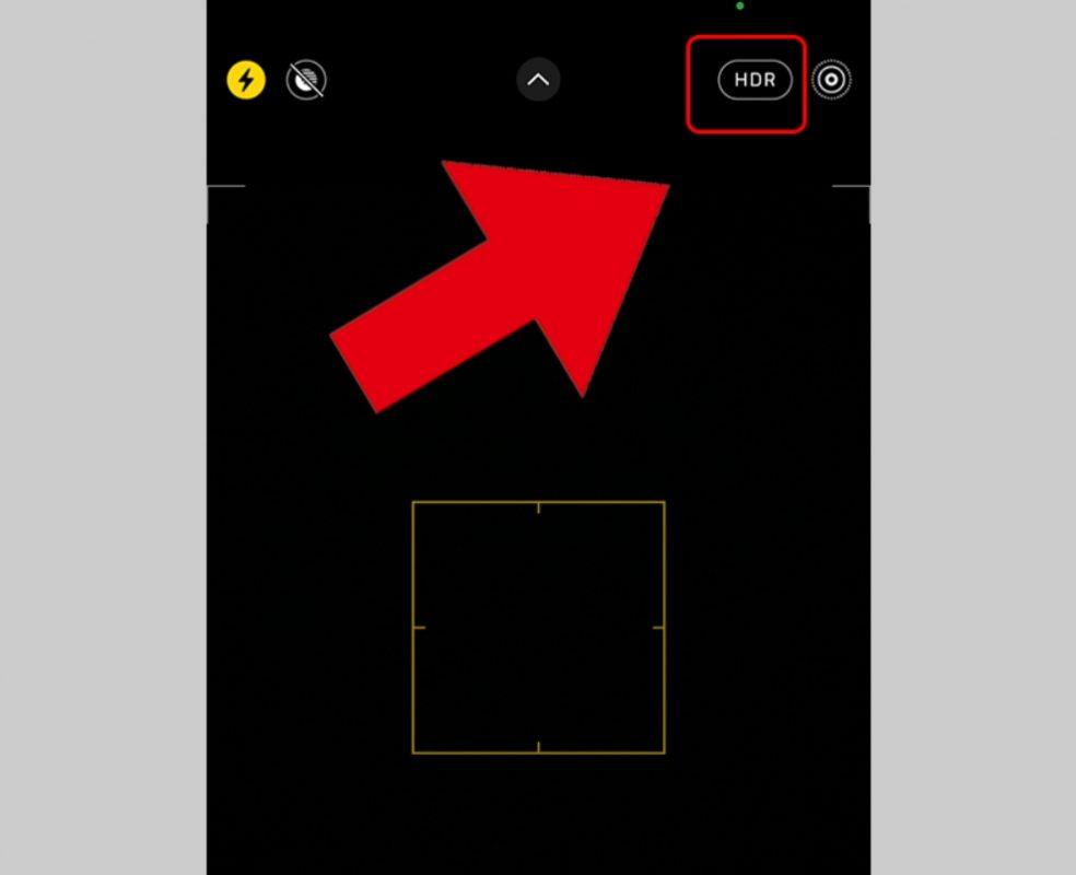 Bật chế độ HDR trên giao diện tính năng máy ảnh trên iPhone - chụp ảnh HDR bằng smartphone