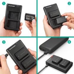 Alternative view of Bộ 2 Pin + Hub sạc Ravpower Sony NP FW50