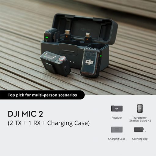 dji mic 2 2 tx 1 rx charging case