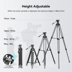Alternative view of SmallRig FreeBlazer Carbon Fiber Tripod Kit 3989