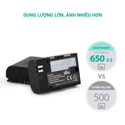 Alternative view of Bộ 2 Pin + Hub sạc Ravpower Canon LP-E6, LP-E6N,