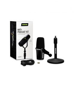 Shure MV7+-K with Gator Desktop Stand