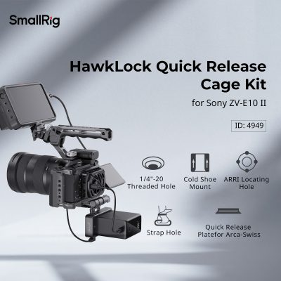 SmallRig HawkLock Quick Release Cage Kit for Sony ZV-E10 II