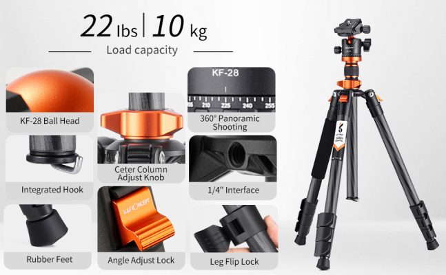 K&F Concept D254C1 Tripod
