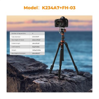 K&F Concept K234A7 FH-03 Fluid Head KF09.136