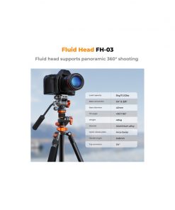 K&F Concept T254A7 with FH-03 Fluid Head KF09.137