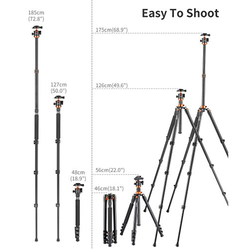 Chân máy ảnh K&F Concept K254A3 + BH-28L KF09.089V1 - Ảnh 6