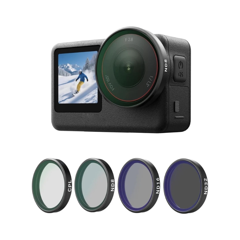 Bộ kính lọc CPL+ND8/16/32 cho DJI Action 6 (Telesin S5-FLT-40) - Ảnh 2