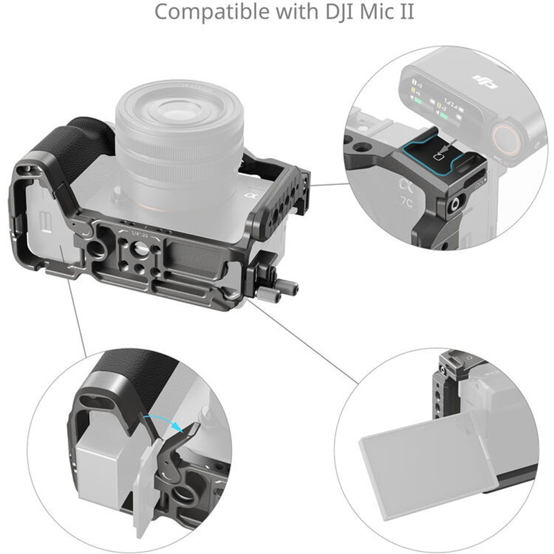 SmallRig HawkLock Quick Release Cage Kit with Silicone Handle for Sony a7C II & a7CR (5198) - Ảnh 6