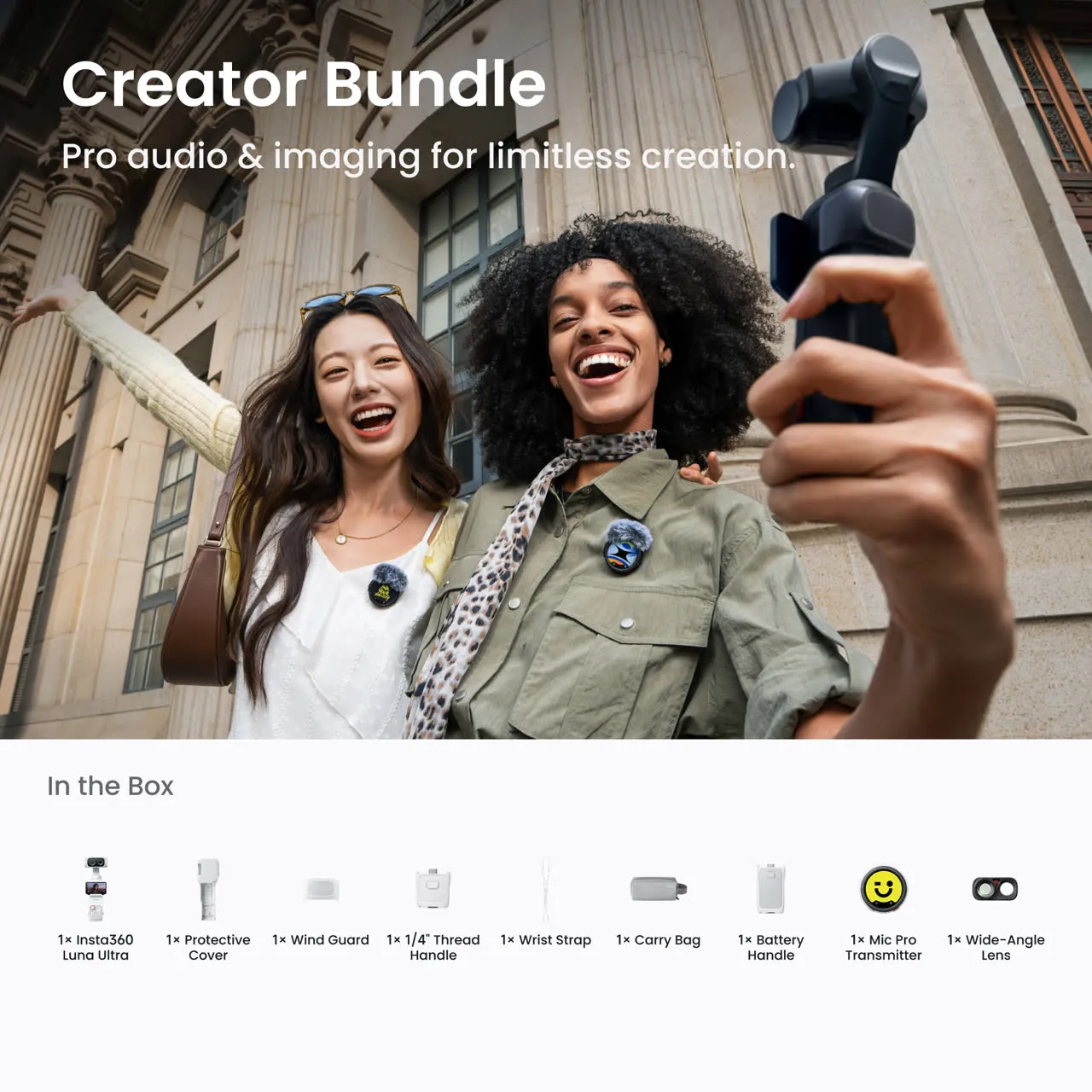 Insta360 Luna Ultra Creator Bundle (Stellar White) - Ảnh 2