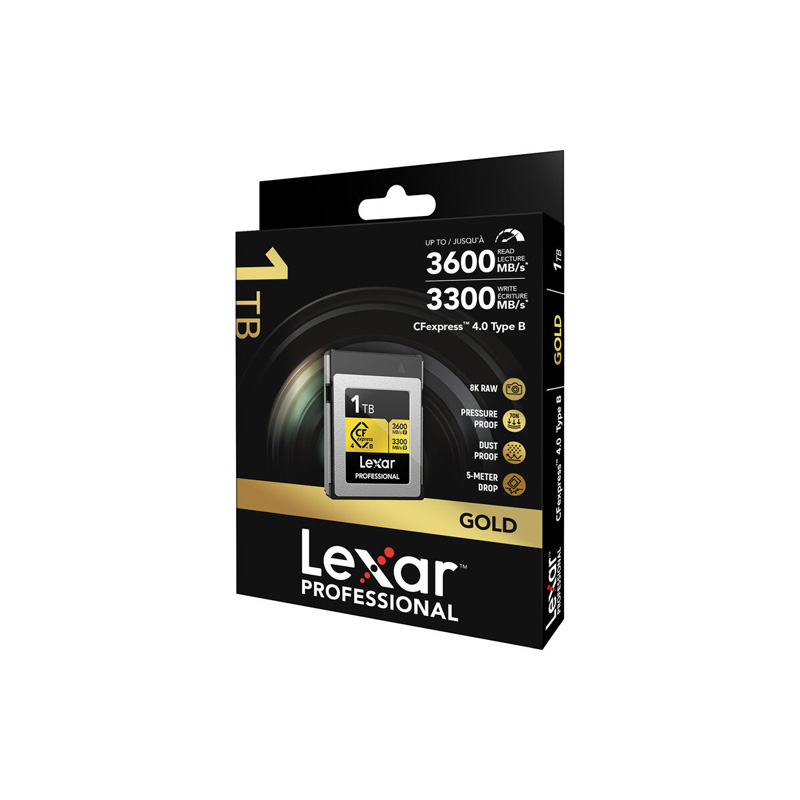 Thẻ nhớ CFexpress 4.0 Lexar Professional 1TB Type B GOLD Series LCXEXP4001T-RNENG - Ảnh 4