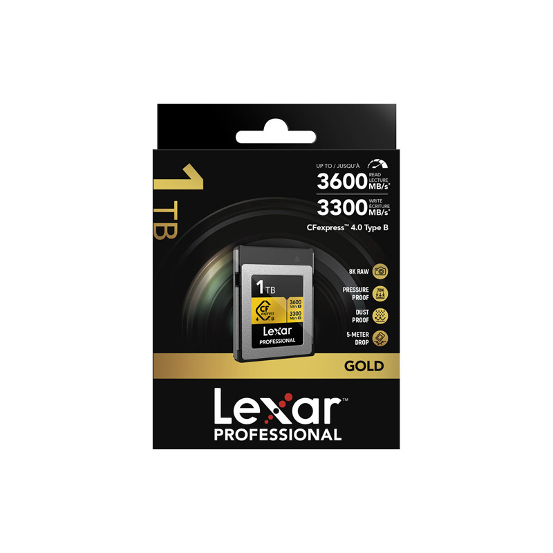Thẻ nhớ CFexpress 4.0 Lexar Professional 1TB Type B GOLD Series LCXEXP4001T-RNENG - Ảnh 3