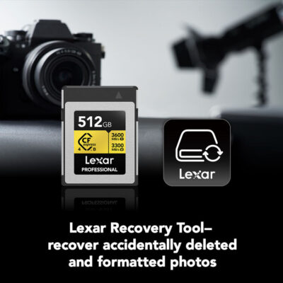 Thẻ nhớ CFexpress 4.0 Lexar Professional 512GB Type B GOLD Series LCXEXP4512G-RNENG
