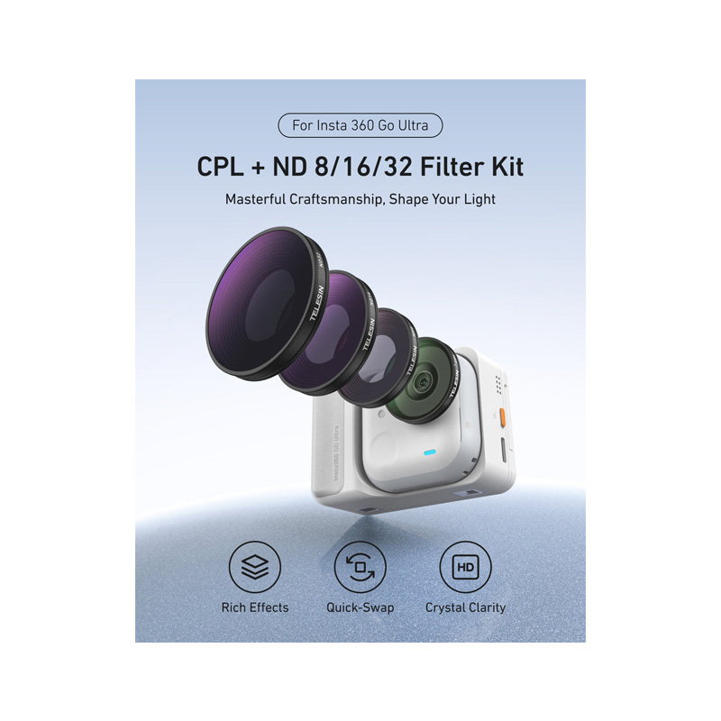 Bộ Filter CPL + ND8/16/32 Go Ultra (Telesin S5-FLT-42) - Ảnh 2