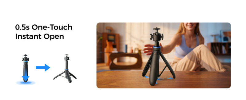 Chân máy 65cm tháo lắp nhanh với vít 1/4" (Telesin S1-TSS-09)