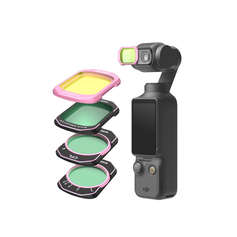 Bộ Filter VND + Black Mist 1/4 + Cool Rose + CPL Pocket 4/3 (Telesin S5-FLT-62-TDJ) - Ảnh 2