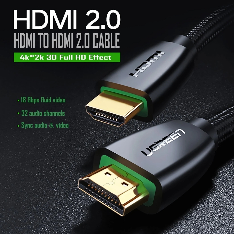 Cáp HDMI UGREEN 40411 HD118 Dài 3M Chính Hãng - Ảnh 2