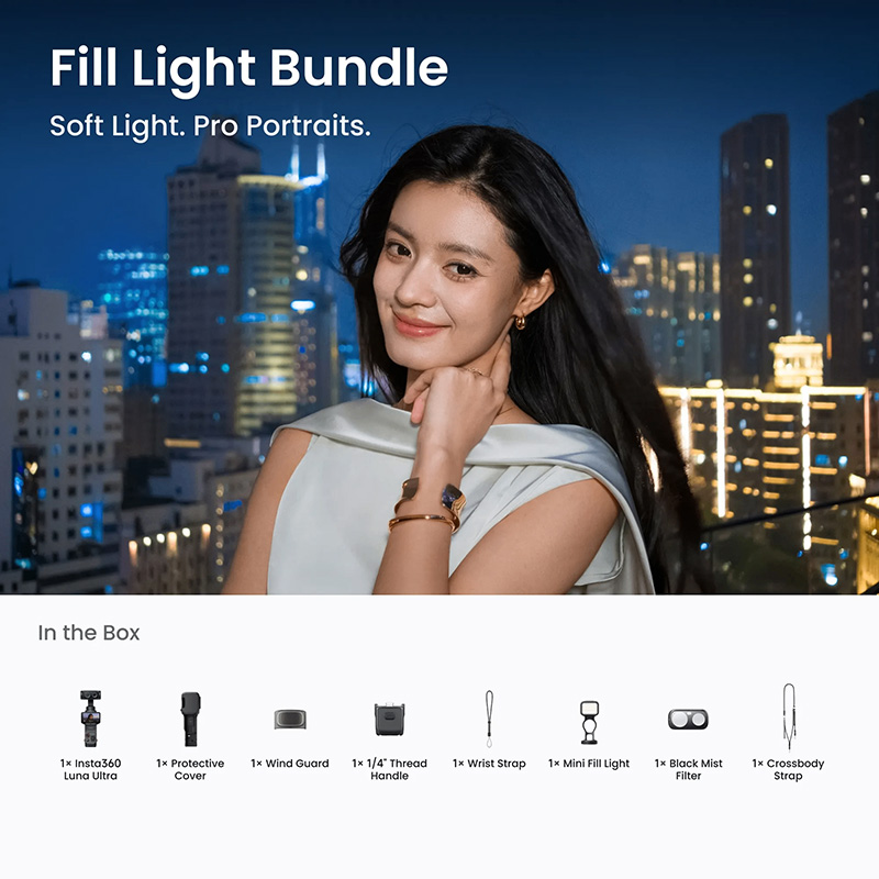 Insta360 Luna Ultra Fill Light Bundle (Cosmic Black) - Ảnh 2