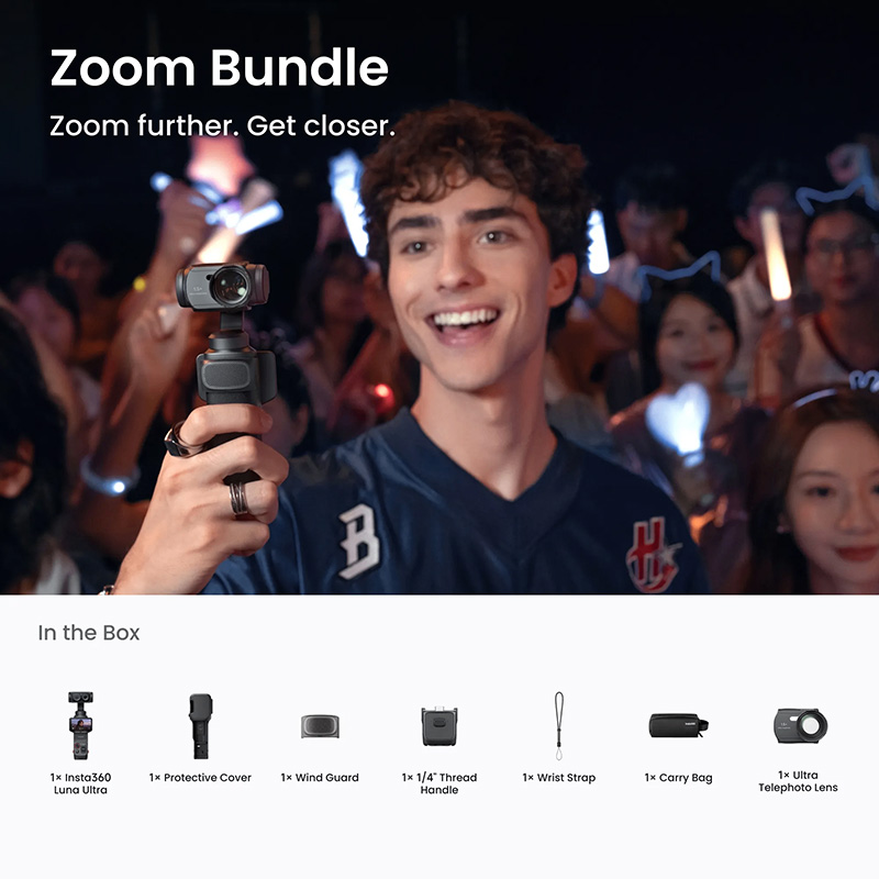 Insta360 Luna Ultra Zoom Bundle (Cosmic Black) - Ảnh 2