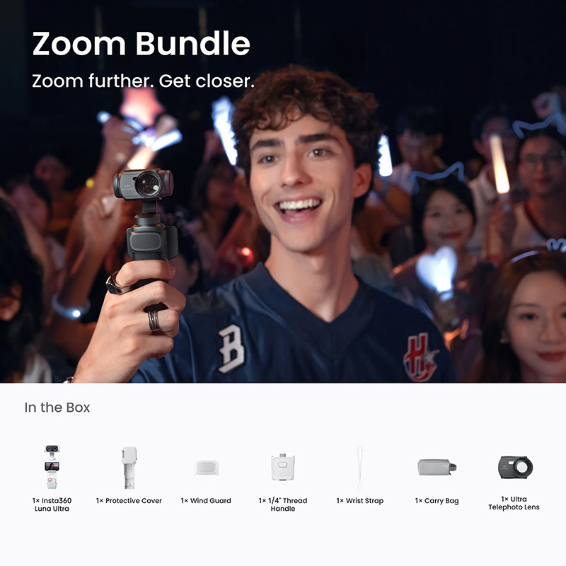Insta360 Luna Ultra Zoom Bundle (Stellar White) - Ảnh 2