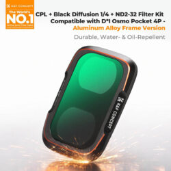 K&F Filter Set CPL + Black Diffusion 1/4 + ND2-32 Cho DJI Pocket 4P KF0103.9902.0120 - Ảnh 2