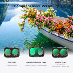K&F Filter Set CPL + Black Diffusion 1/4 + ND2-32 Cho DJI Pocket 4P KF0103.9902.0120 - Ảnh 7
