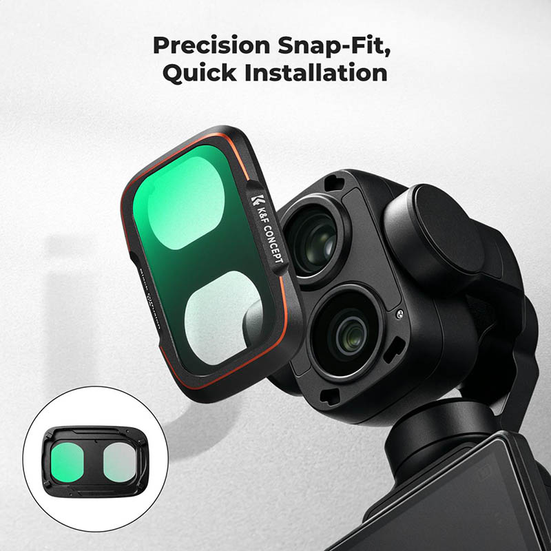 K&F Filter Set CPL + Black Diffusion 1/4 + ND2-32 Cho DJI Pocket 4P KF0103.9902.0120 - Ảnh 5